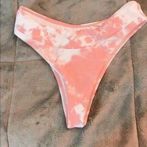 pink and white bathing suit bottoms NEVER WORN